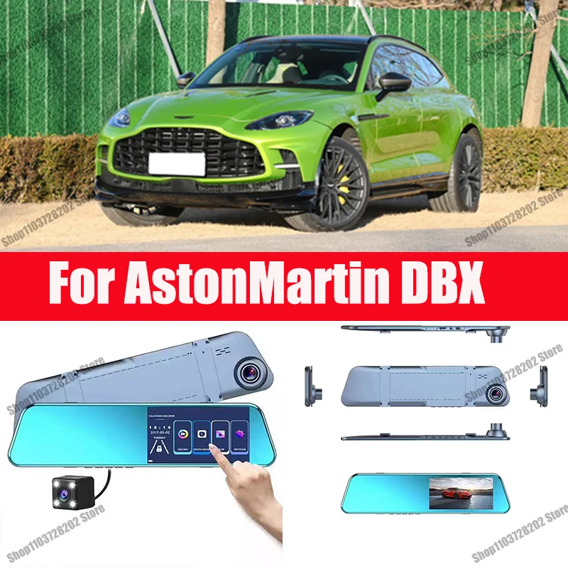 

For AstonMartin DBX Camera Car Touch Screen Video Recorder Rearview mirror Dash Cam Front and Rear Camera Mirror DVR