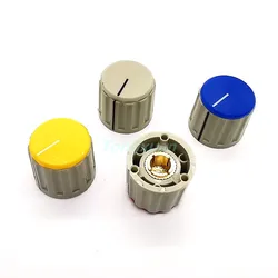 1pc 6.4mm Inner Hole Potentiometer Knobs 21x19.5MM 110E Flip Lock Screw Potentiometer Cap