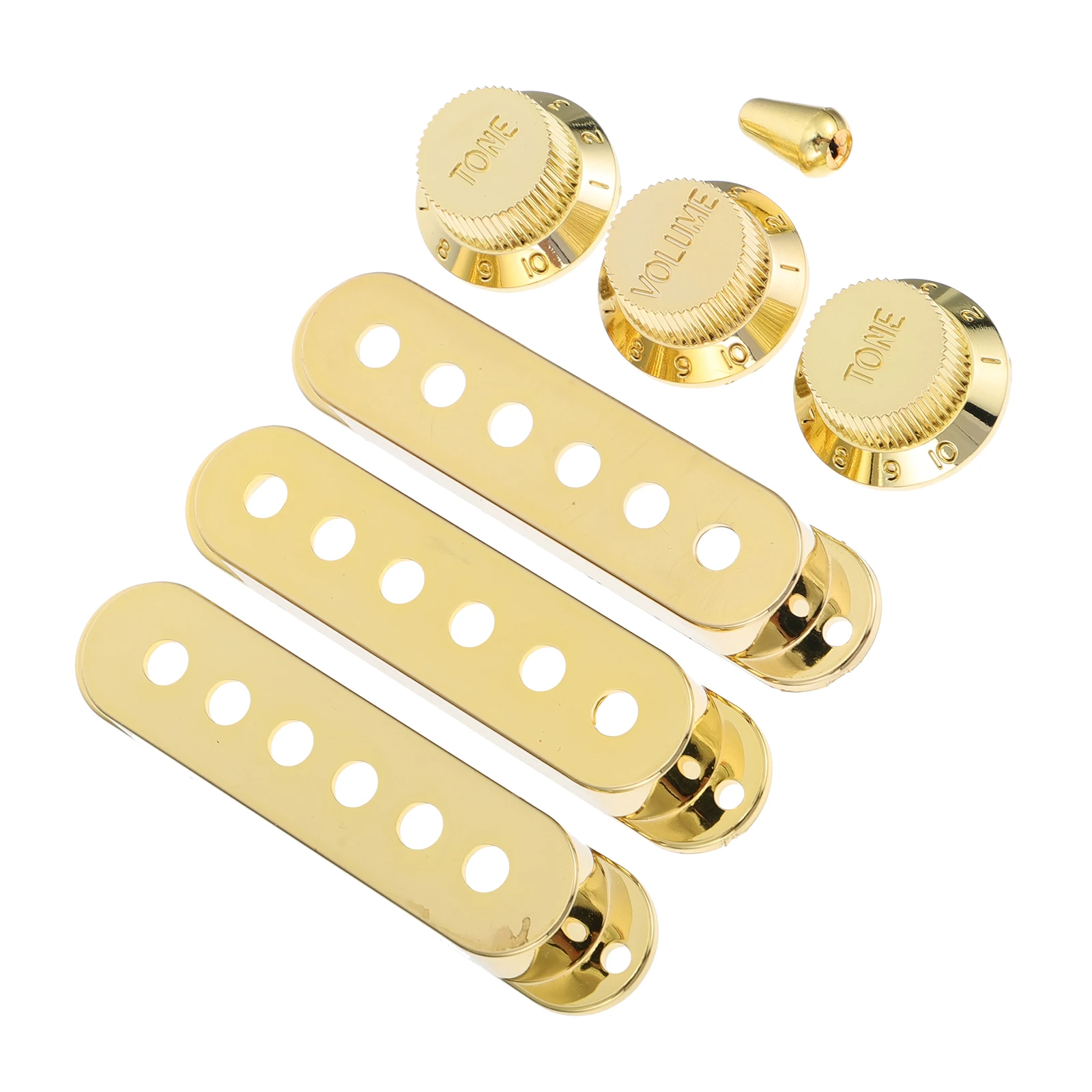 

7Pcs Durable Pickup Covers Golden Color Hard Texture No Paint Drop Abrasion Resistant Guitar Pickups Kit Pickup Covers Set