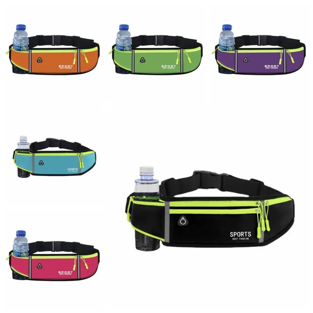 Waterproof Running Waist Bag Lightweight Invisible Running Belt Pouch Reflective Strip Adjustable Marathon Jogging Bag