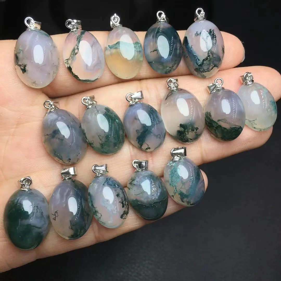 

Оптовая продажа, цельная Серебряная Пряжка 925 пробы с натуральным Мохом, драгоценными камнями, специальные украшения для подарков, связанные товары