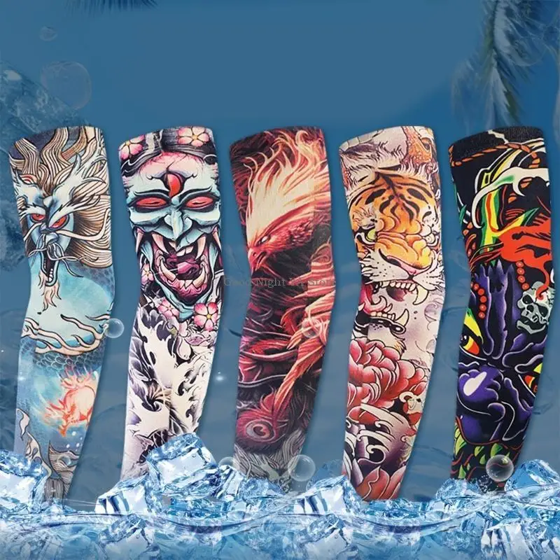 Polyester Pattern Sleeves For Outdoor Sports and Halloween Cosplay Celebrations