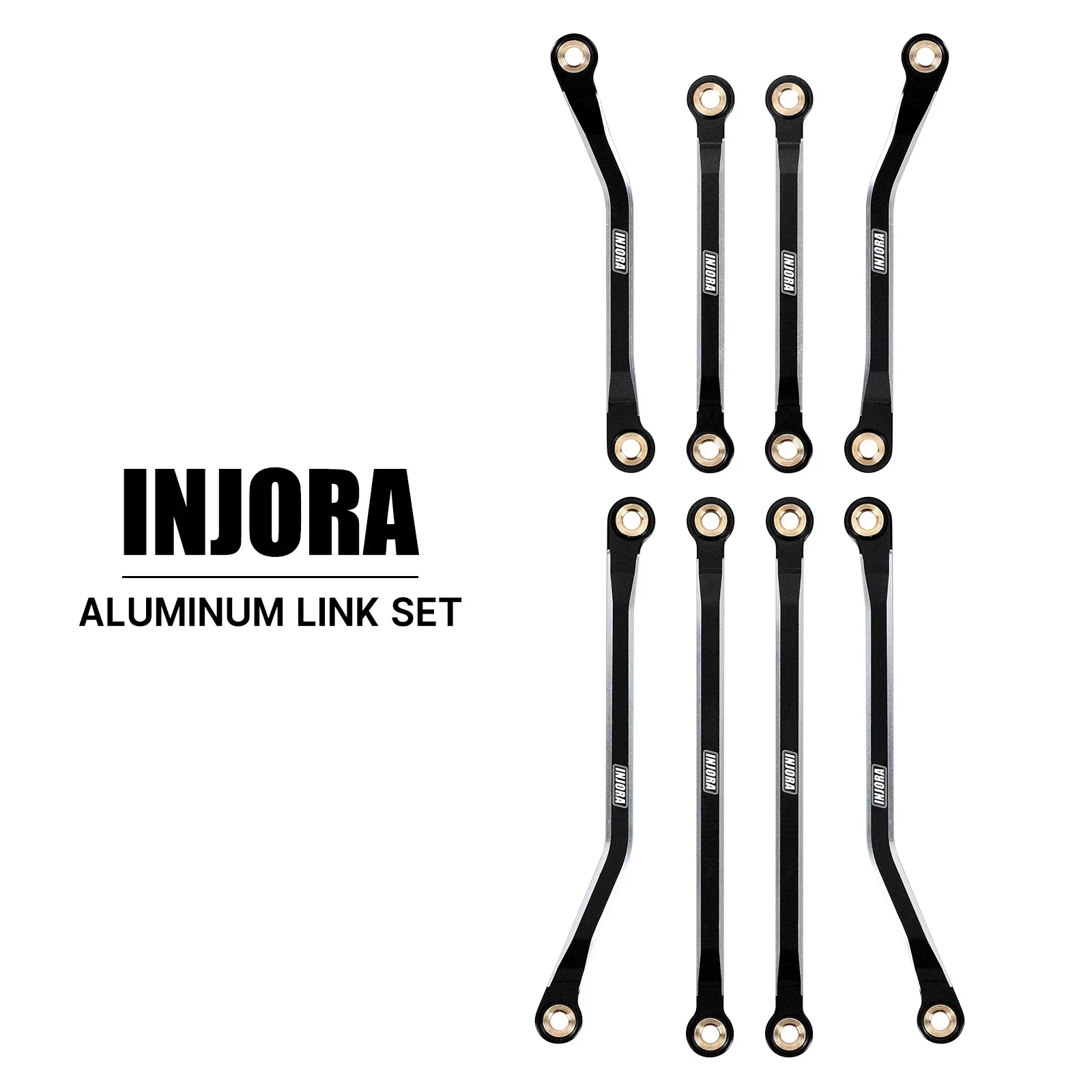 INJORA CNC Aluminium High Clearance Links Set for 1/18 RC Crawler TRX4M Upgrade Parts (4M-37)