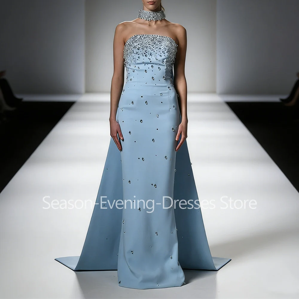 

Индивидуальные роскошные вечерние платья с бисером для особых случаев, длинные, без бретелек, в пол, для женщин, для гала-вечеров, выпускных и торжественных мероприятий, 2026