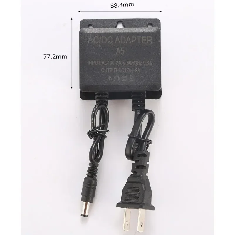 ESCAM Power Supply AC DC Charger Adapter 12V 2A EU US Plug Waterproof Outdoor for Monitor CCTV CCD Security Camera