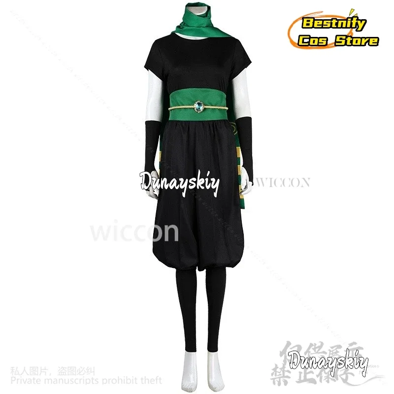 КосплейАниме-игра Принцесса Косплей Японская униформа ниндзя Черный комбинезон Зеленый плащ Реквизит Y2K Парики Милый Jirai Kei Girls Kid SUI