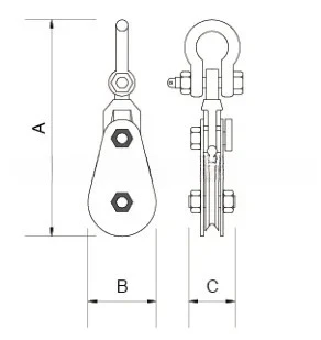 Bloco de polia resistente revestido em pó de alta resistência