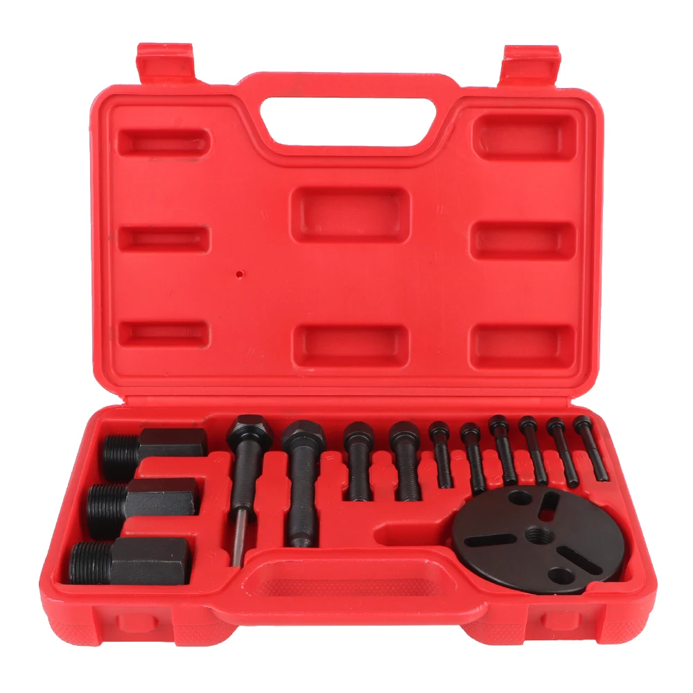 Car Air Conditioning Compressor Remover Installer Puller Compressor Clutch Remover Tool 14pcs for Cars FS6, C171, 6P & 148 Kits