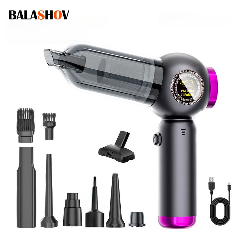 

brushless vacuum cleaner for car and home vacuum cleaner, washing, blowing and pumping USB large suction power vacuum cleaner