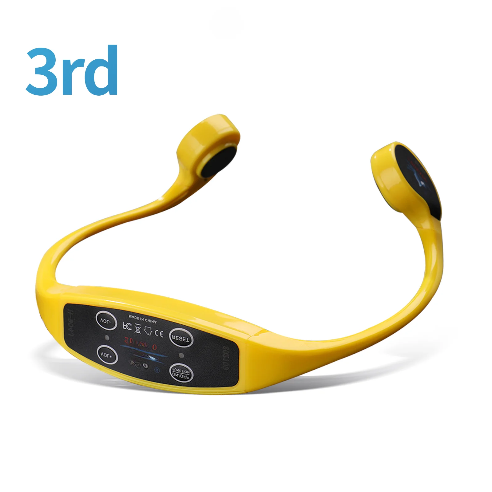 Swimming Waterproof Radio Walkie-talki Bone Conduction Headset Headphone for Swimming Coach Training