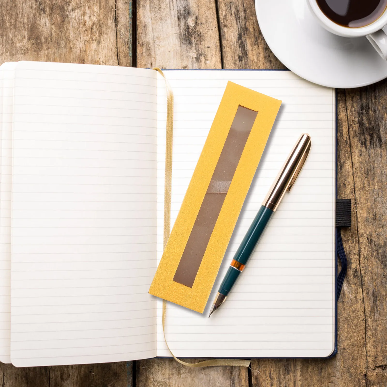 

5Pcs Pen Case Paper Material Empty Gift Box Clear Window Pencil Holder Portable Pen Organizer Display Box Pencil Holder