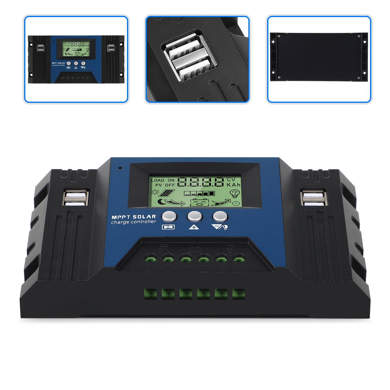 

Solar Controller Panel Charge Voltage Regulator Auto Lcd Display Outdoor