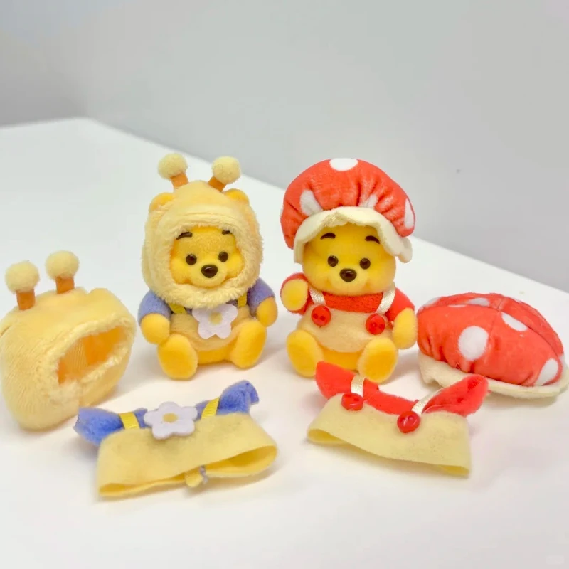 

Winnie The Pooh Touching Garden Blind Box Cute Anime Figure Mystery Box Flocking Doll Surprise Bag Desktop Ornament Toys Gift