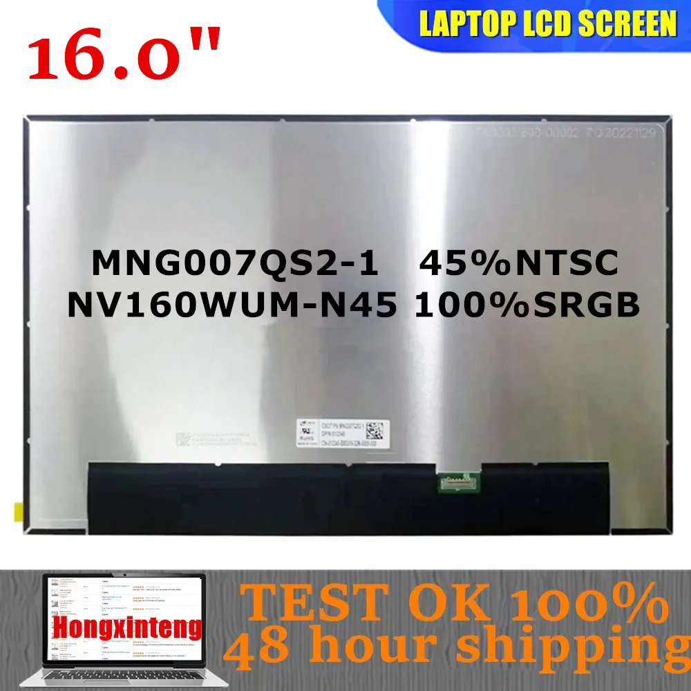 

MNG007QS2-1 NV160WUM-N45 Original NEW 16.0"INCH 1920X1200 30PINS LAPTOP SCREEN FOR Dell Inspiron 16 Pro 5620 5625 Vostro 7620