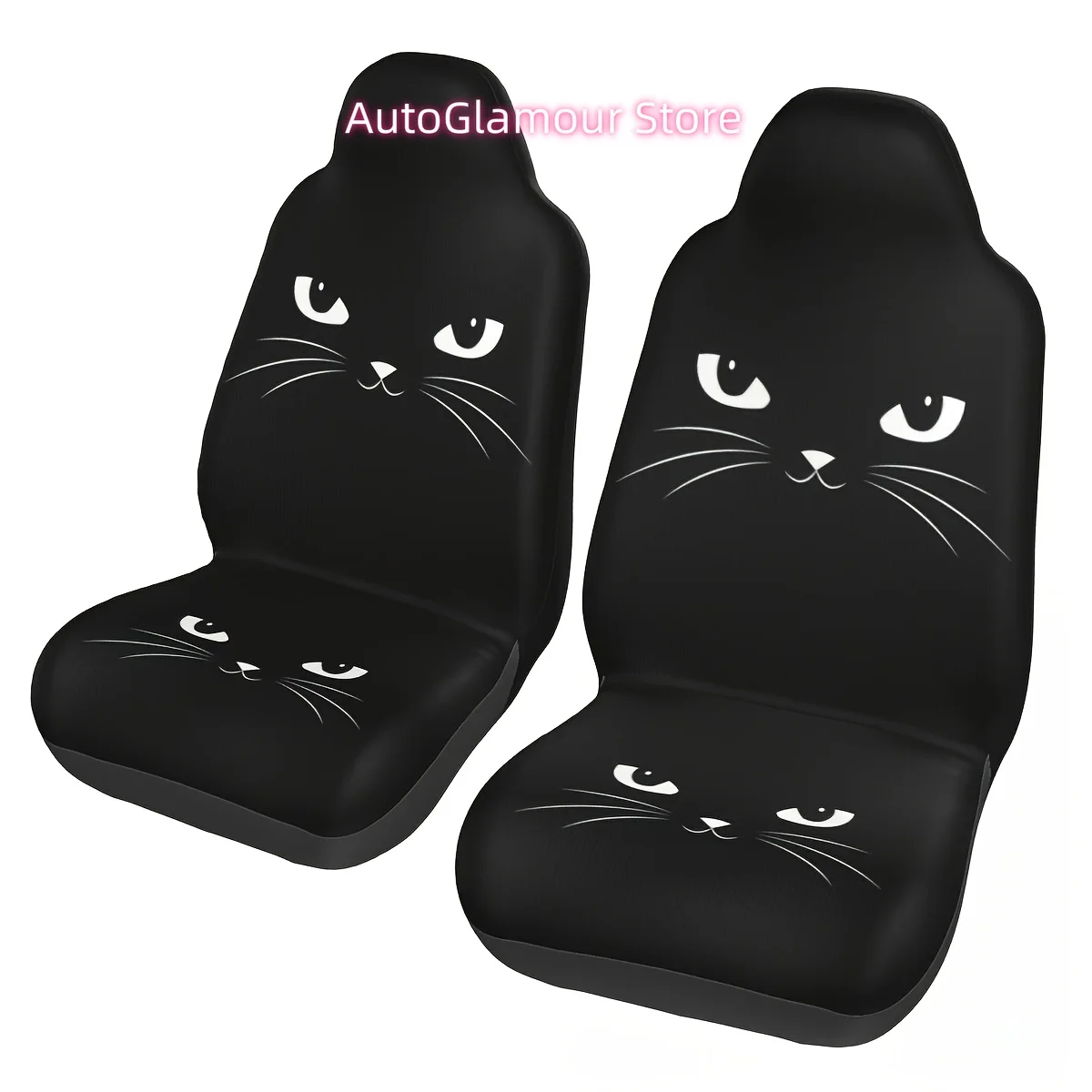 Cute Cat Car Seat Cover - Universal Car Front Seat Protector for Men And Women, Car Interior Additions, Elastic Automotive Seat