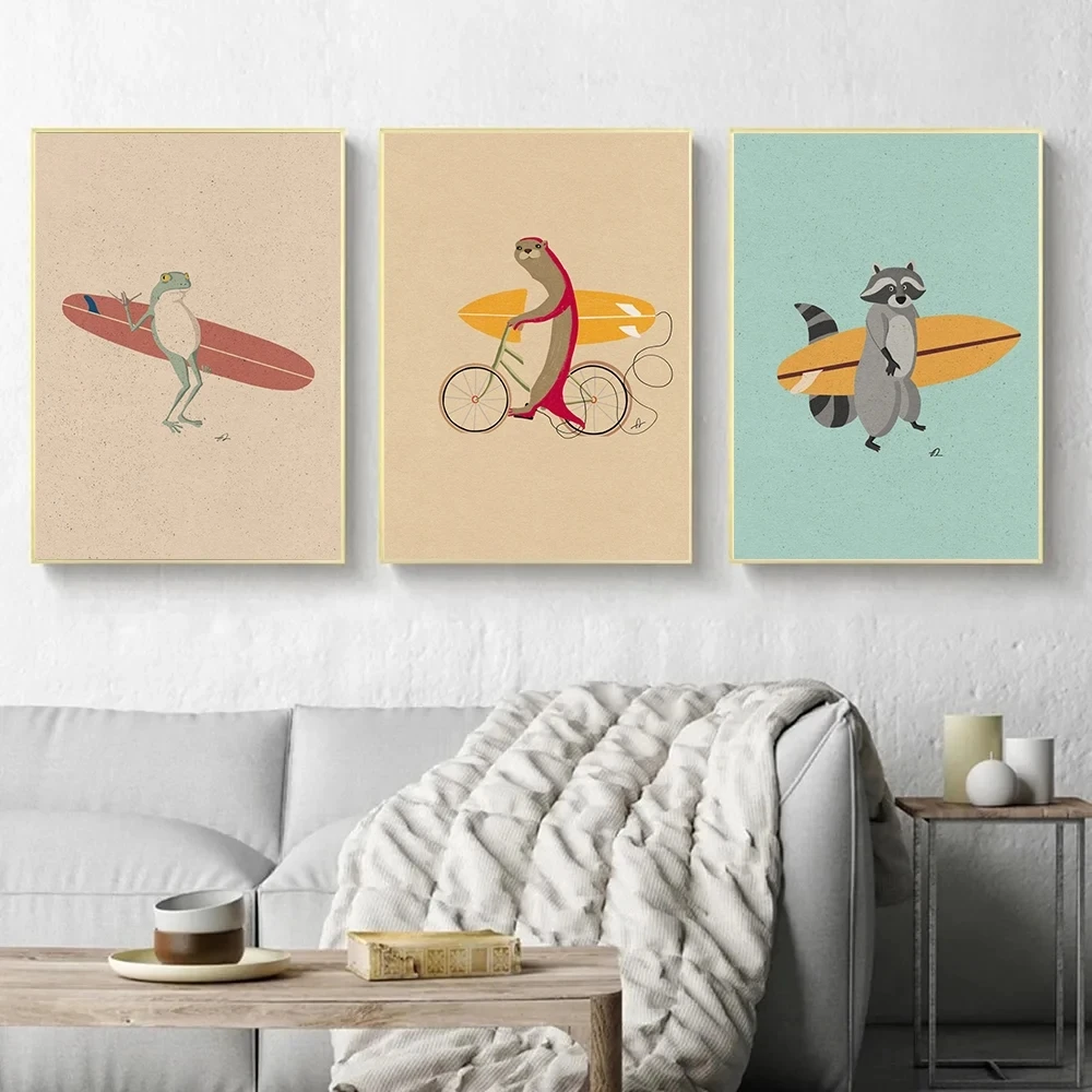 Vintage Cartoon Surfen Dieren  - Photography Duck recensie en prijs