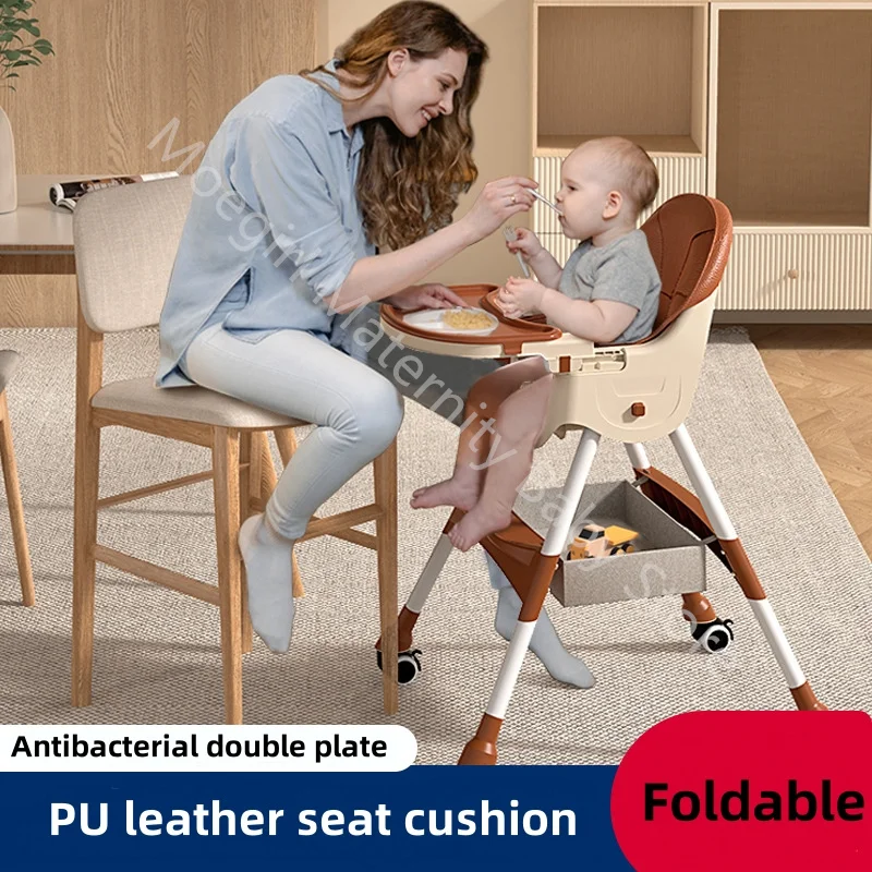 Silla de comedor para niños, asiento plegable para comer para bebés, elevador multifuncional para el hogar, aprendizaje de sentarse, silla de mesa de comedor