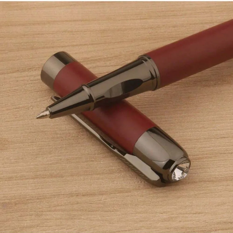 High Quality Brand Roller ball Pen matte red Signature Stationery Office School Supplies metal ink pen