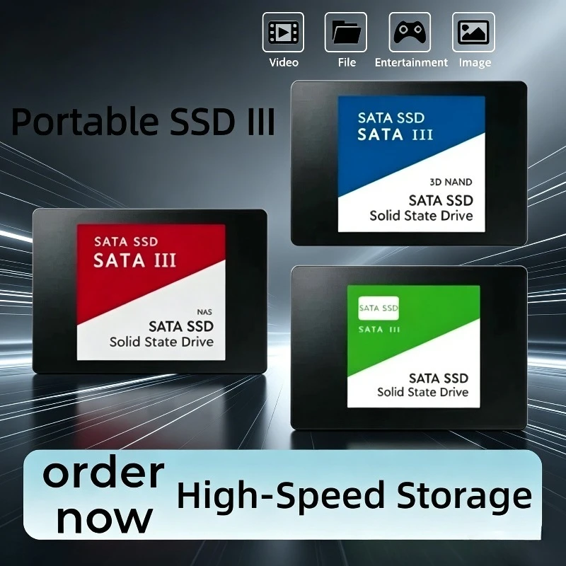 For Laptop 500GB SSD External Hard Disk For Internal Hard Drive Sata3 Interface Portable High Speed Solid State Drive