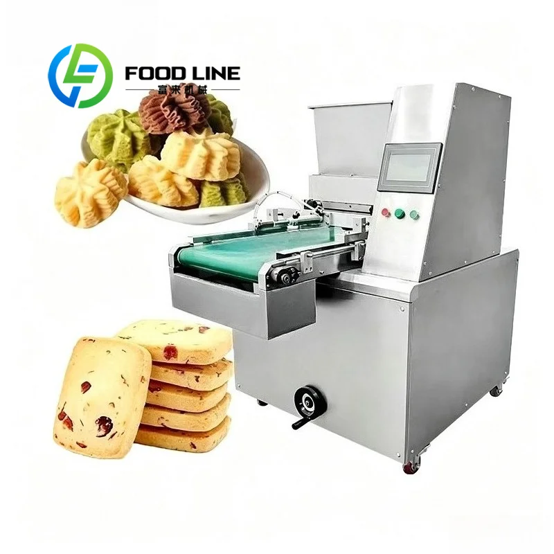 Cookie Forming Machine Dual Layer Extrusion Structure Makes Jam Filled Sandwich Cookies For Holiday Season Batch Processing