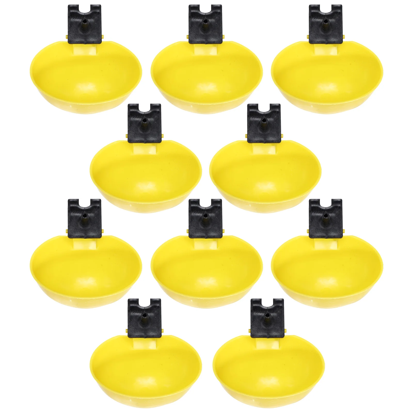 

10Pcs Automatic Drinking Bowls High-Quality Plastic Bird Water Feeders for Pigeon Dove Outdoor Garden Use Yellow