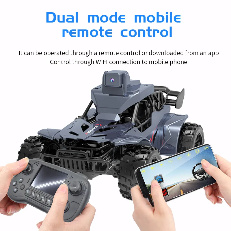 Rc Car with Camera Lcd Remote Fpv Real Time Transmission High Speed 2.4g Remote Control Car Voice Chat RC Ground Vehicles Toys view 3