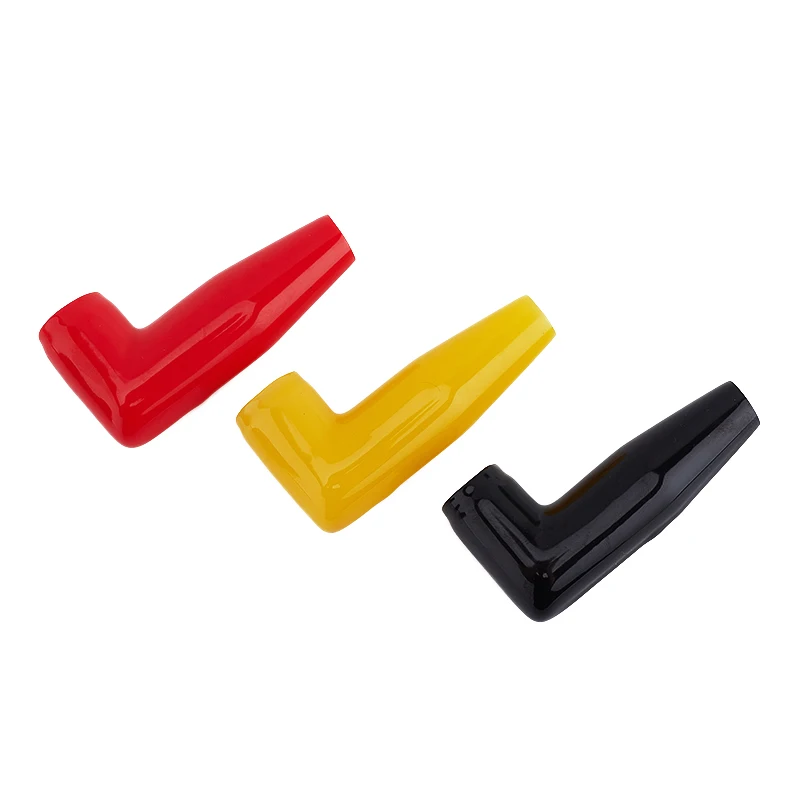 3pc Electric Guard Motor Winch Cable Terminal Boot Rubber Cover Black+Red+Yellow