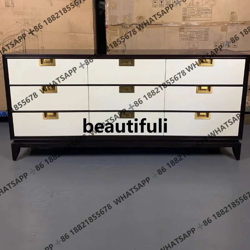 

side cabinet, dresser, chest cabinet, environmental protection board + pure copper handle. H