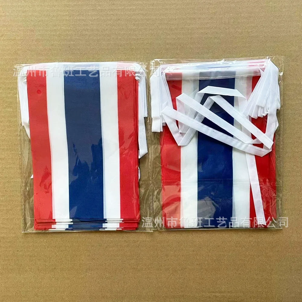 TIKI FLAG 20pcs/lot Thailand Bunting Flags 14x21cm Pennant Thailand String Banner Festival Party Holiday for Decoration