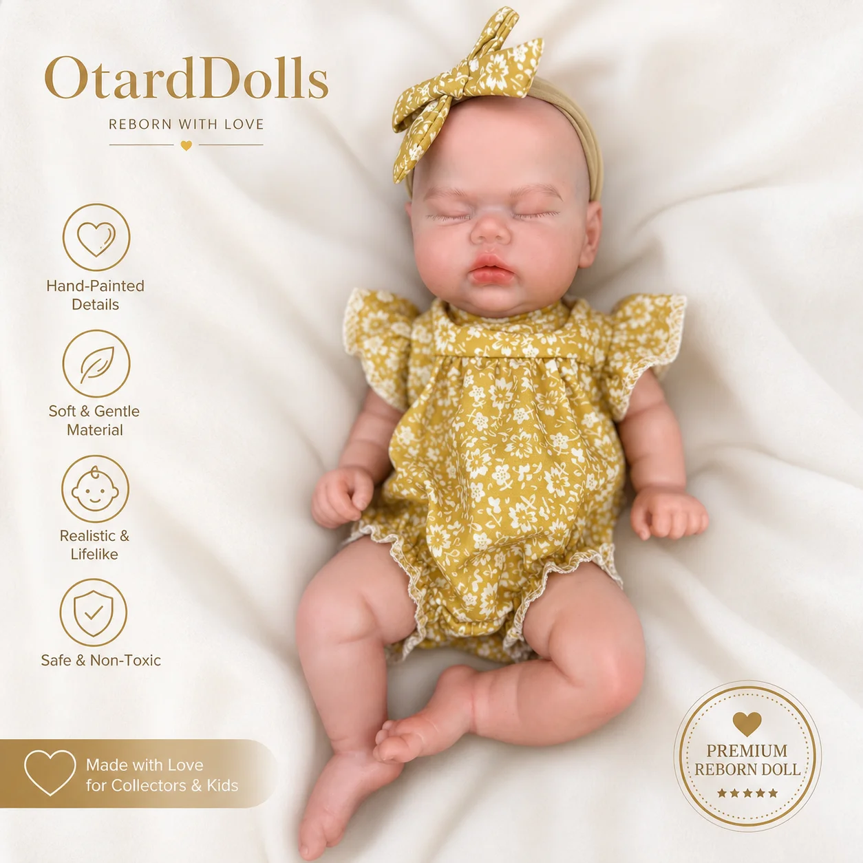 

13 Inch Soft Silicone reborn bebé Full Body Sleeping Newborn Doll Handmade Soft Touch for Birthday Presents