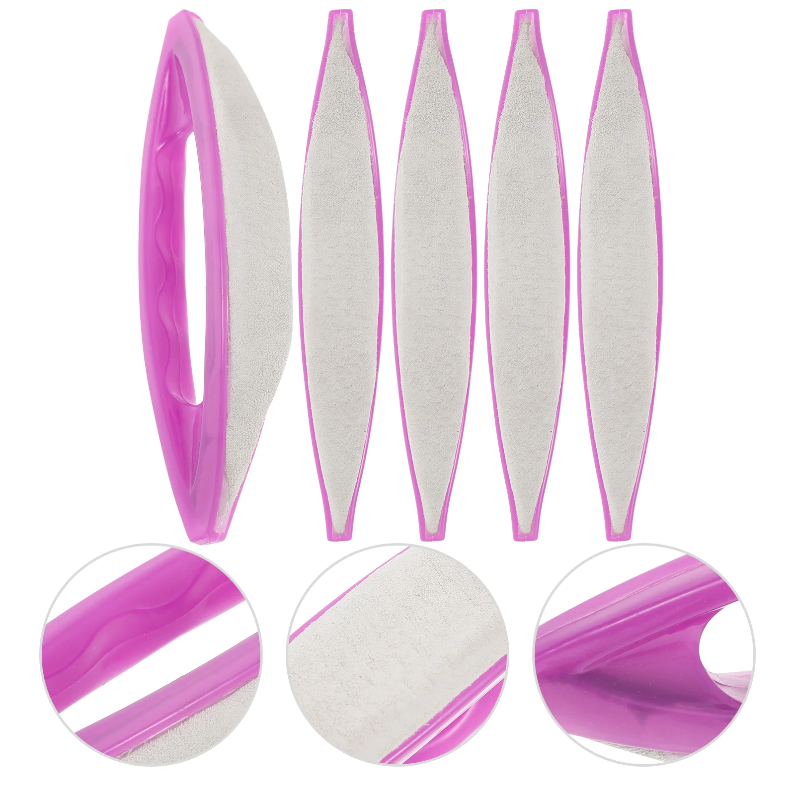 

5 Pcs Polishing File Waxing Brush Handheld Nail Supplies Acrylic Strip Manicure Buffers for Portable Aldult