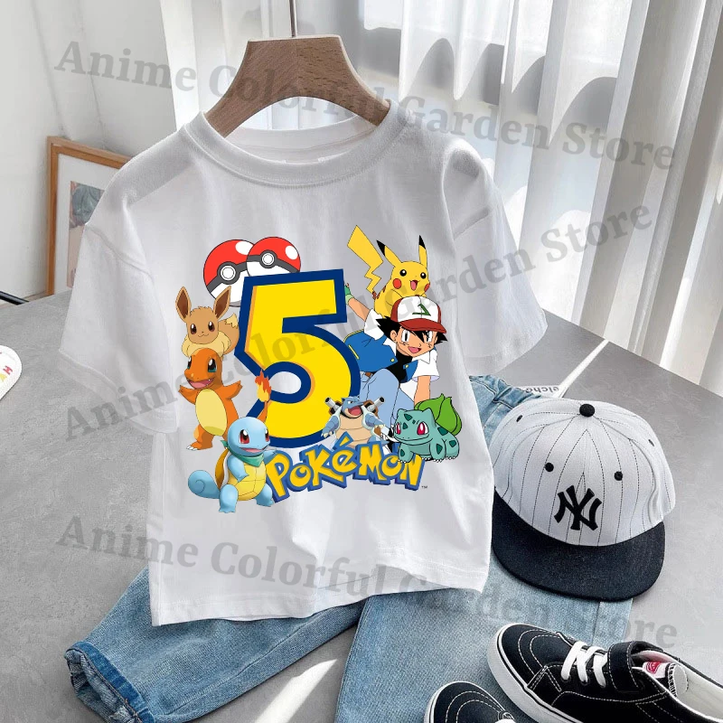 Anime Pokemons Kawaii T-shirts - Anime Girl Merchandise บทวิจารณ์และราคา