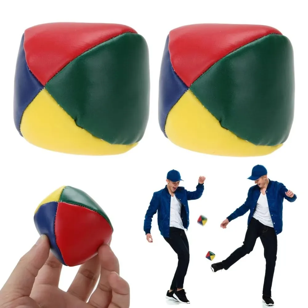 Juggling Balls Set, Colorful PU Leather Juggle Balls, Soft Juggling Bean Balls for Circus Performance Practice