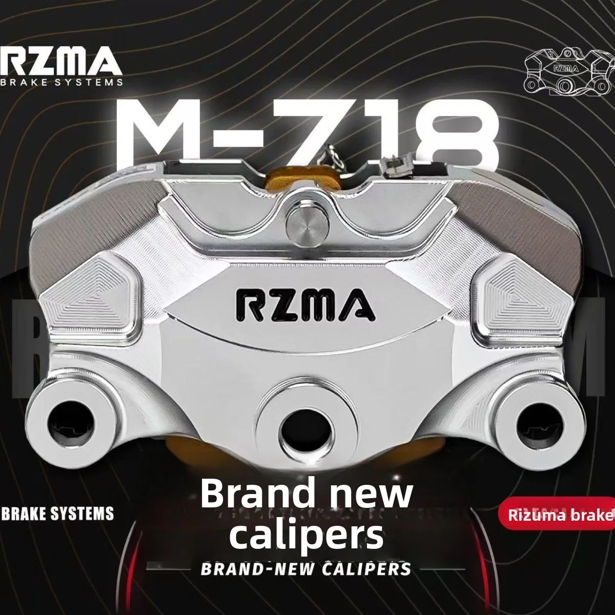 

Authentic RZMA Ruizuma M680 Upgraded Small Crab M718 Caliper Brake Pump Motorcycle Upgraded Disc Brake