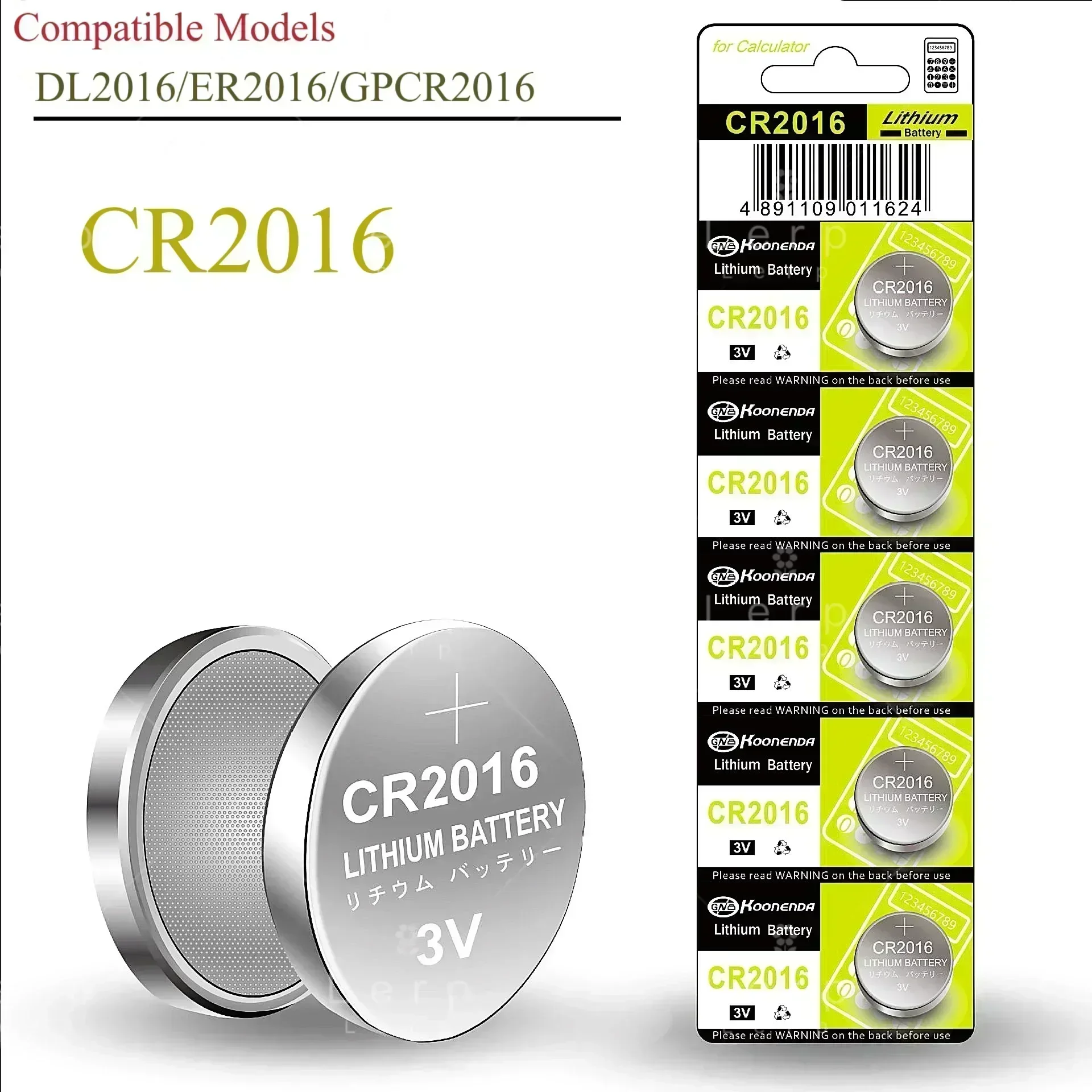 Top - Notch CR2016 Lithium Button Battery Set - Suitable for Clocks, Toys and Multiple Electronic Gadgets