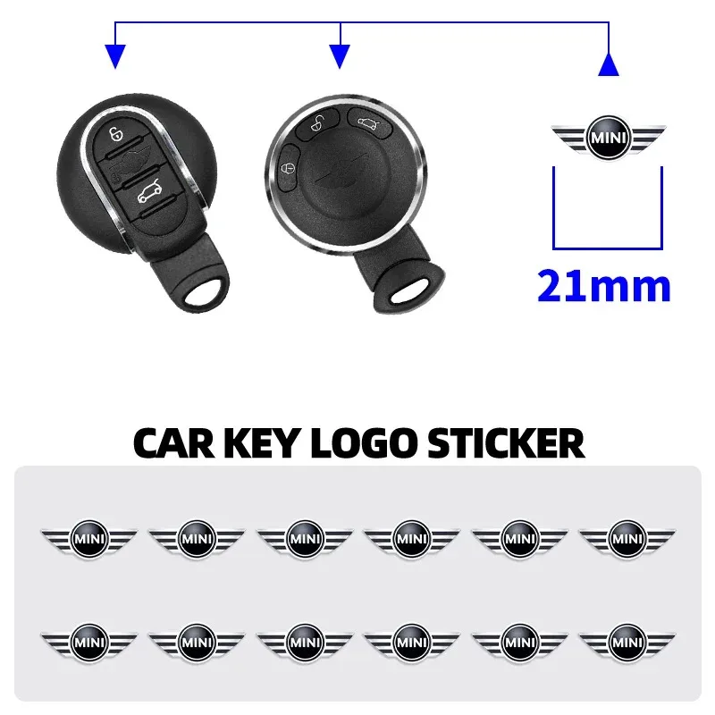

21 мм эмблема ключа автомобиля, сменные наклейки на ключи автомобиля для BMW MINI Cooper One S Countryman Clubman JCW R50 R55 R56 R60 R61 F55