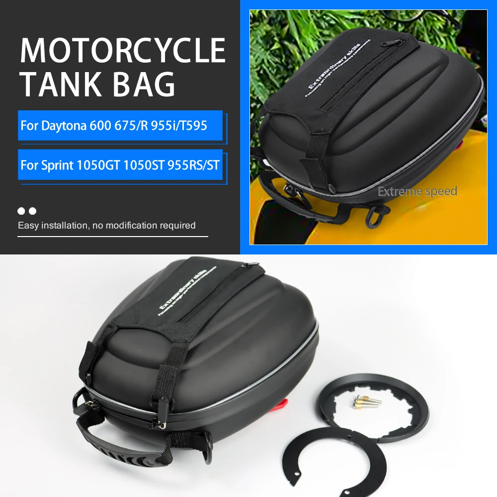 

Detachable Tanklock Flange Tank Bag Luggage For Daytona 600 675 /R 955i/T595 Sprint 1050GT ST 2013 2017 2016 2010 Motorcycle bag