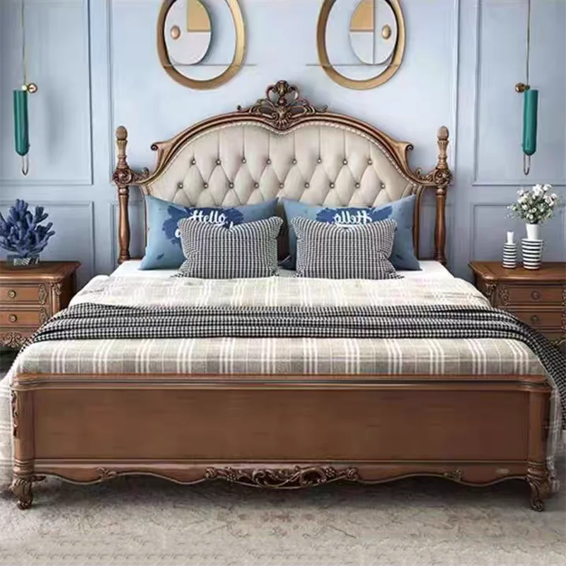 

Legs Elegant Large Double Bed Bedside Table Decor Loft Bedroom Double Bed Frames Headboards Camas De Dormitorio Furniture Home