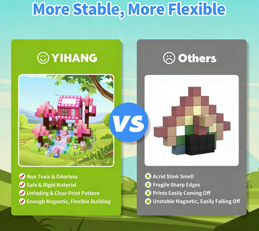 Magnetische blokken Cherry Blossom Paradise Series Food grade ABS DIY architectonisch speelgoed voor kinderen van 3, plus ideaal lentecadeau