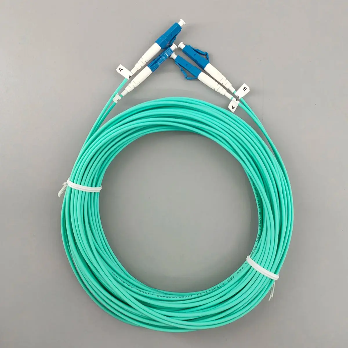 OM3 10G Multimode Fiber Optic Patch Cable 10M 2.0mm Low Loss High Speed  Custom Length LSZH Jacket