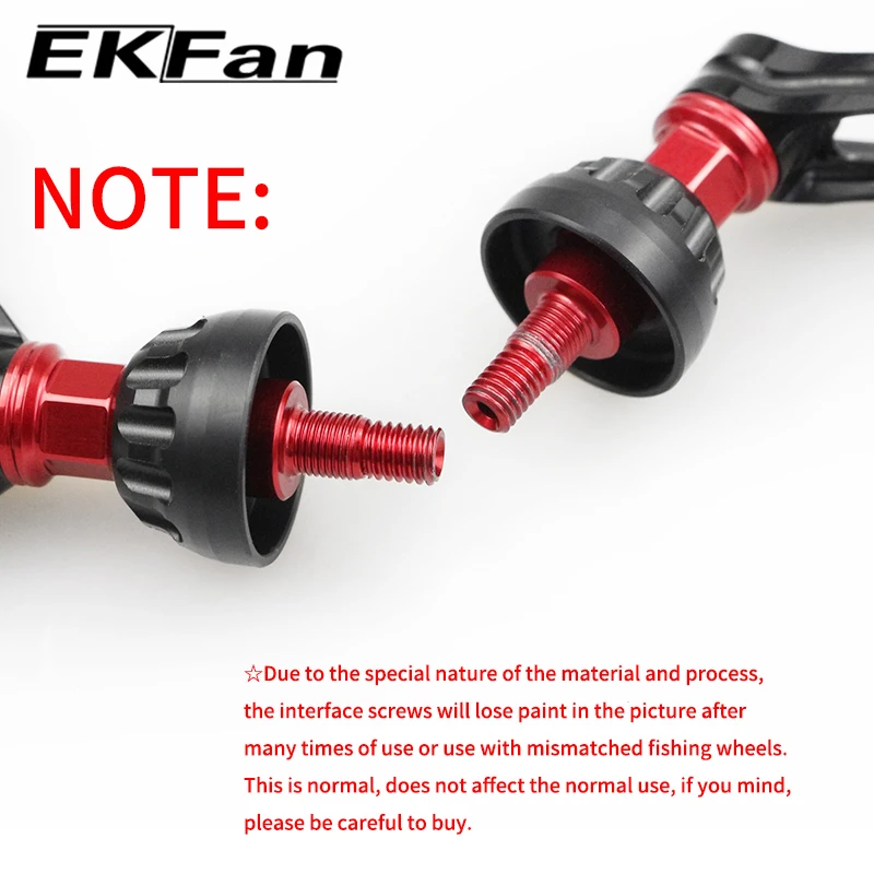EKfan 73mm 7075 Aluminiumlegierung Schraubgriff für Mikro-Spinnangelrollen der DAI/SHI 1000-2000 Serie mit Gewindeanschluss für Köder. – Detail 11