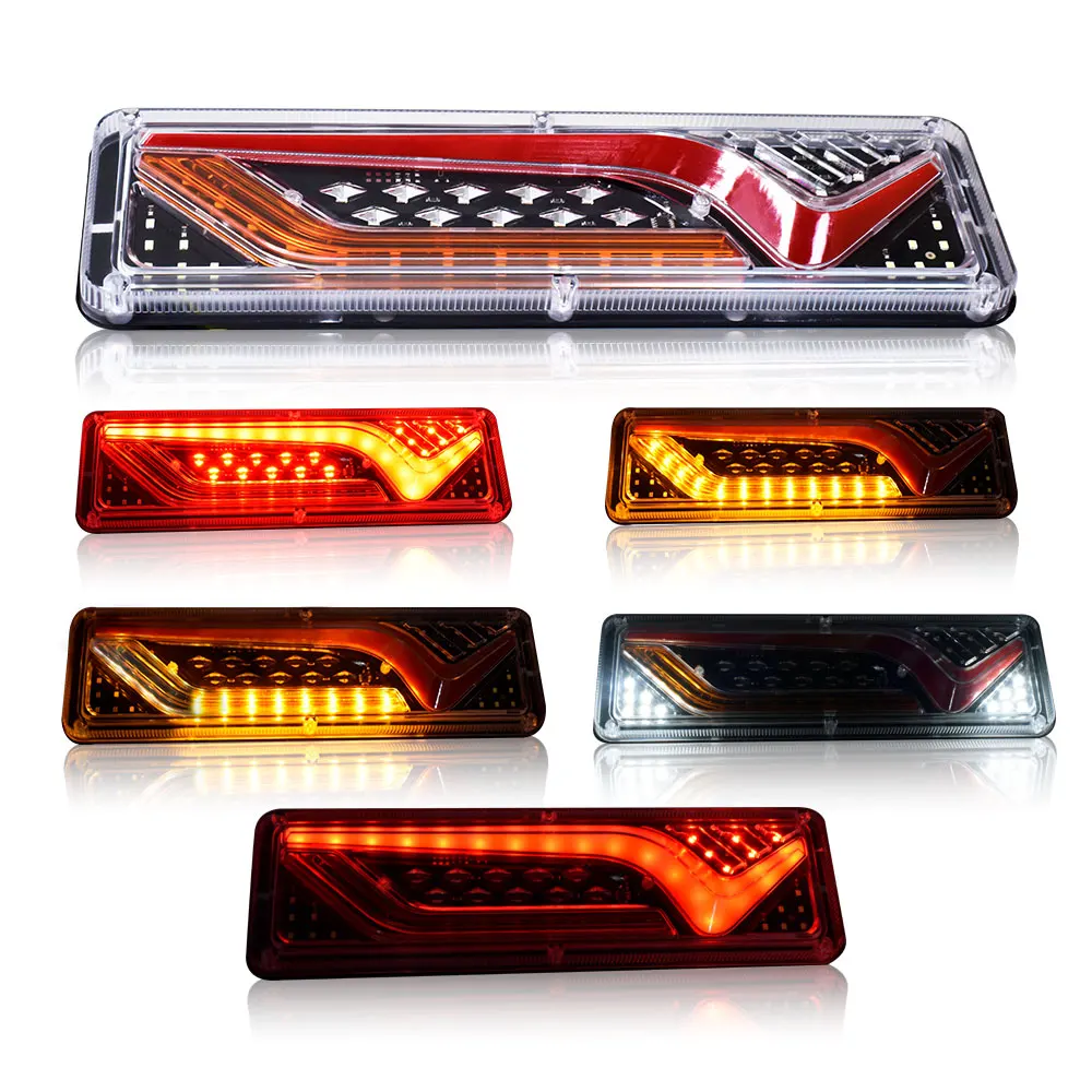 

2Pcs 12V/24V Multi-functional light for Brake/Fog/Reversing/Rear Steering Lights/RV/Truck/Trailer/Tractor/Streamlined Lights
