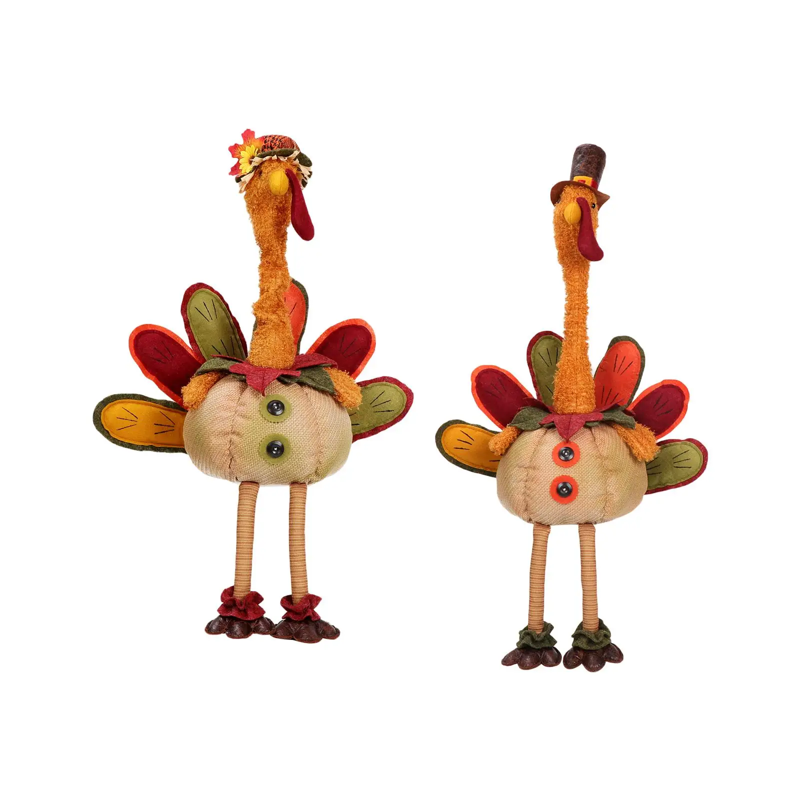 Thanksgiving Turkey Doll Toy Thanksgiving Tabletop Decorations for Halloween