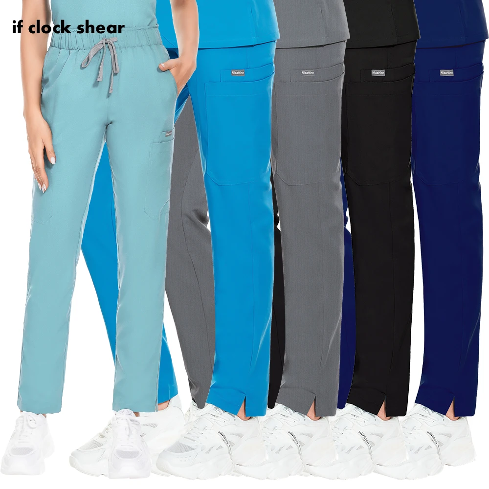 Pantalones quirúrgicos de alta calidad para hombre y mujer, uniformes de Spa, ropa de trabajo Unisex, pantalón Exfoliante para el cuidado de mascotas, partes inferiores a prueba de polvo para salón de belleza