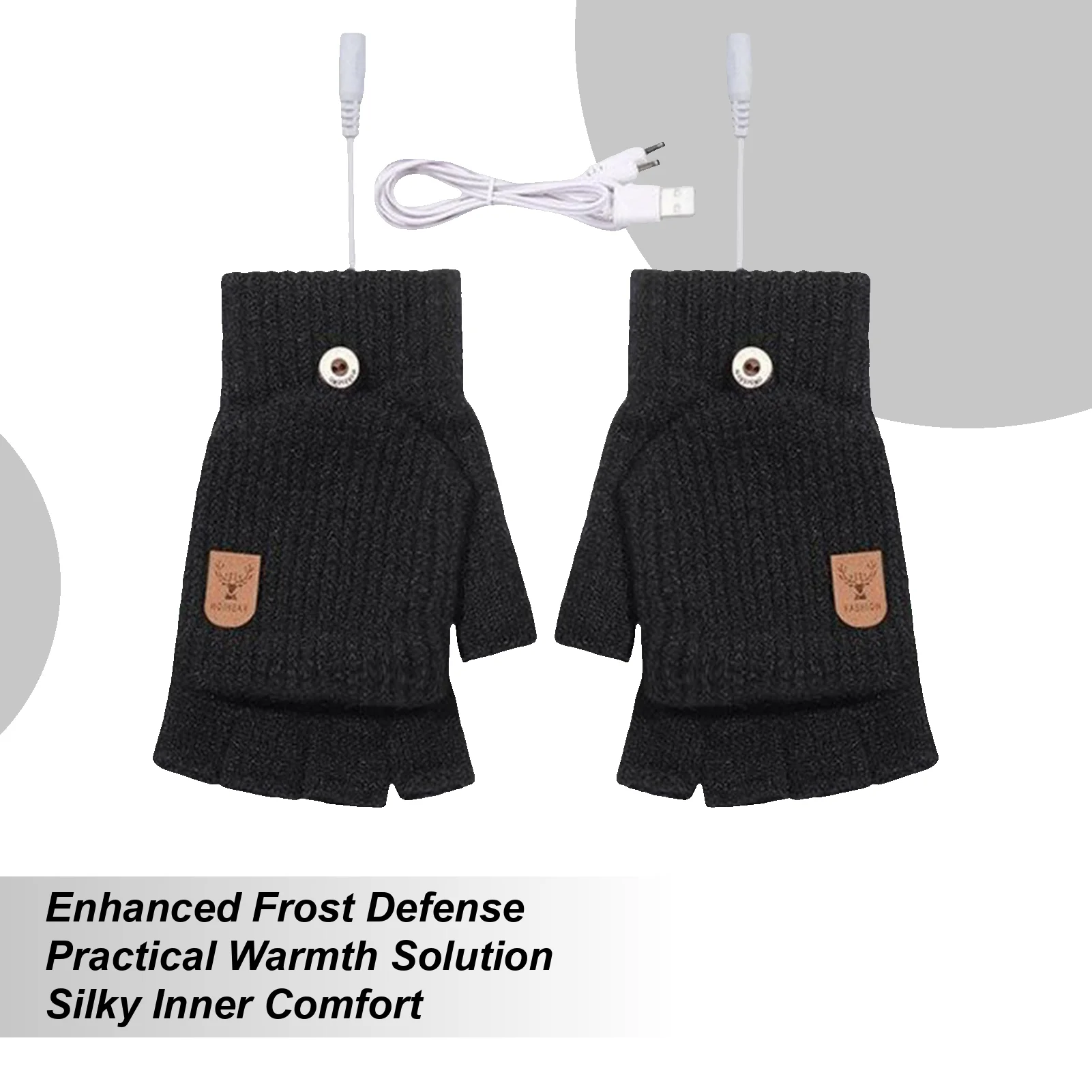 

Heated Gloves Touchscreen Removable Winter Warm Men Running Heated Fingerless Gloves For Outdoor Home Office Sports Driving