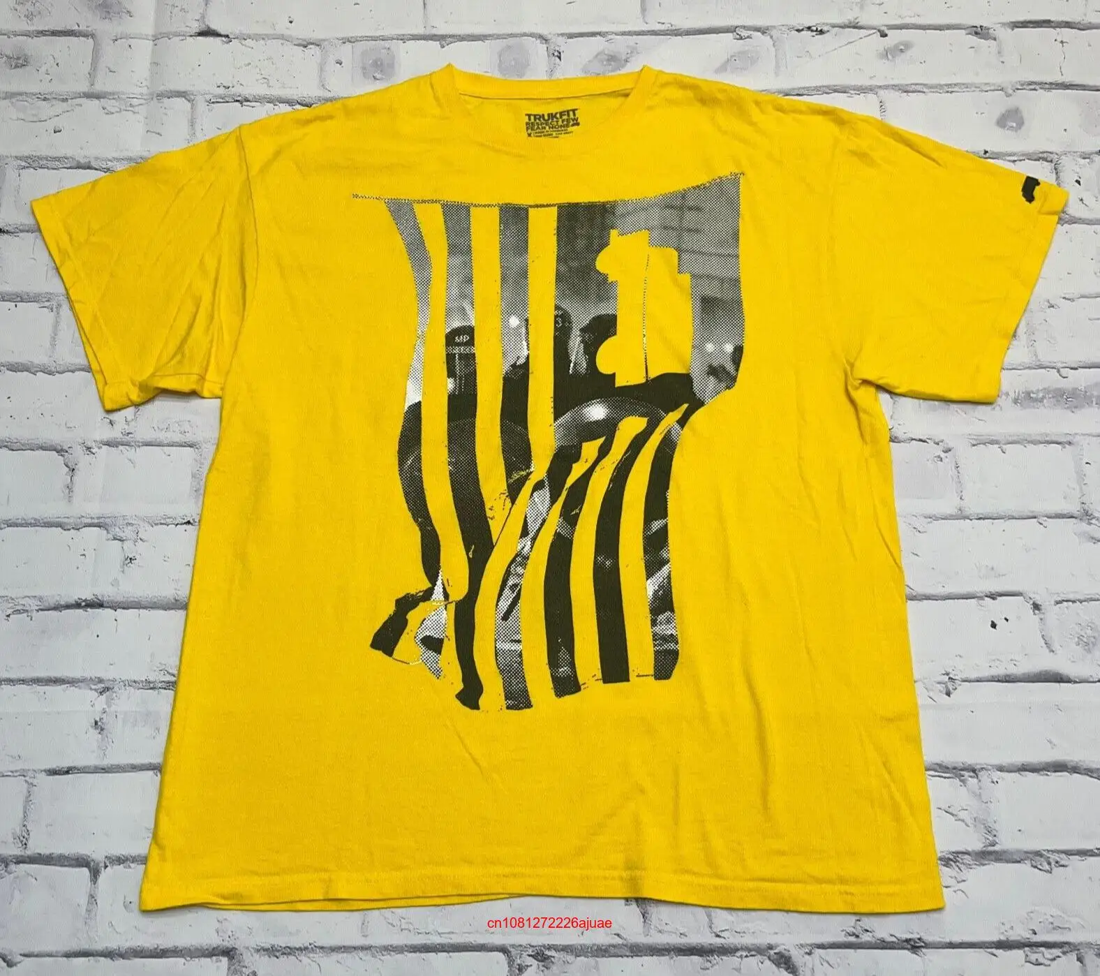 Футболка TrukfiT Мужская с длинным или коротким рукавом, уличная одежда, желтый рисунок, Лил Уэйн, рэпер, рэп панк, гранж-флаг, XL