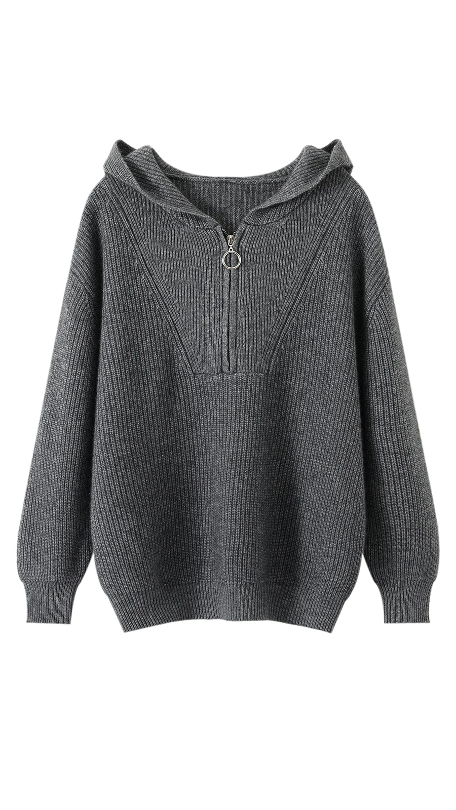 

Women's 100% Cashmere Hooded Pullover Sweater High Quality Autumn Winter Thick Knitwear Casual Fashion Top