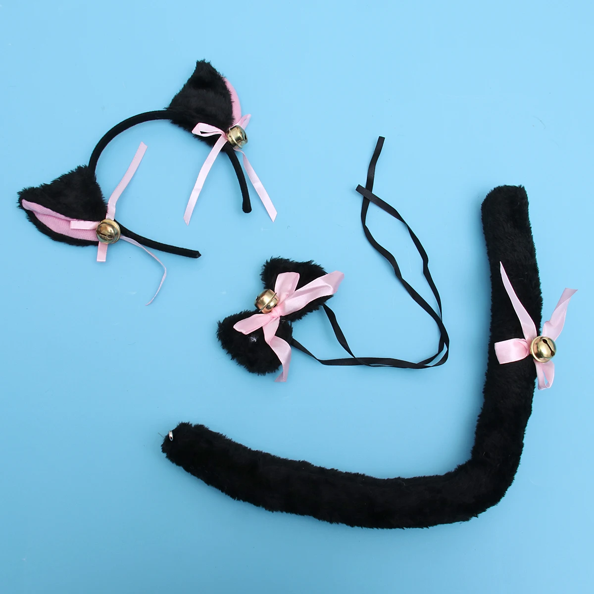 

5pcs Cat Cosplay Costume Accessories Ears Collar Paws Gloves Adorable Kit Costuming Gifts