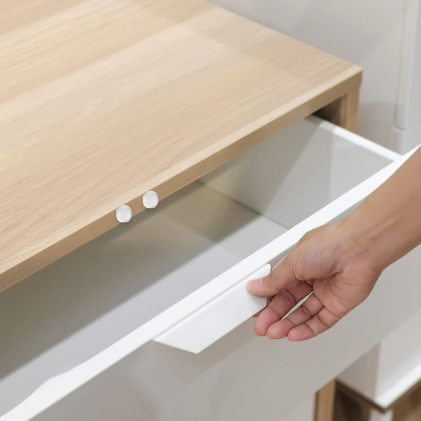 100Pcs Premium Clear Rubber Bumpers Glass Table Top Pads Cabinet Drawer Bumper Pads Anti Skid Silent Cushioning for Furniture