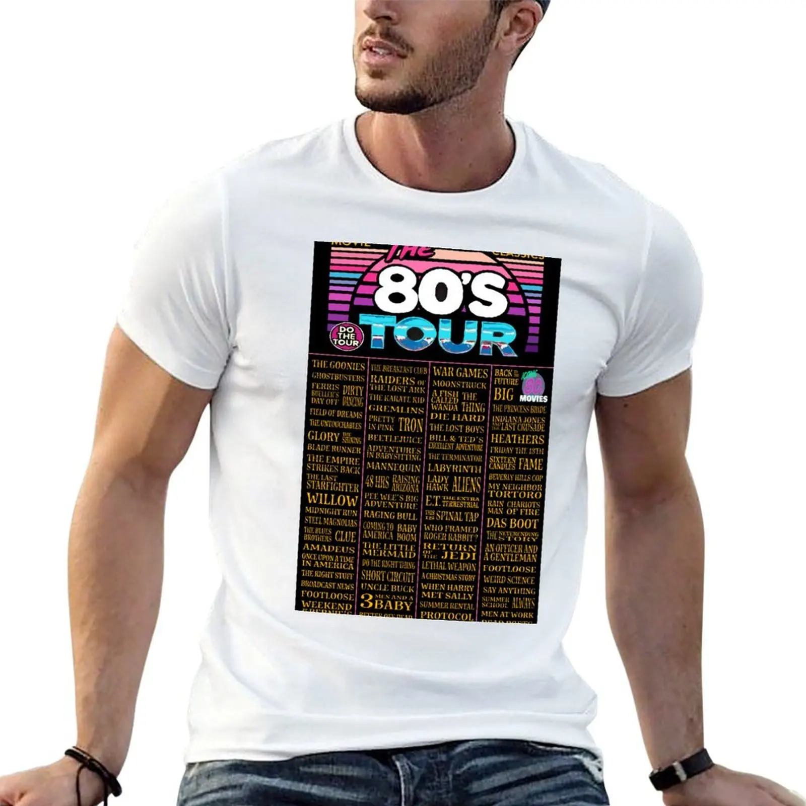 

80s Movie Tour T-Shirt anime tshirt man t shirt luxury T-Shirt